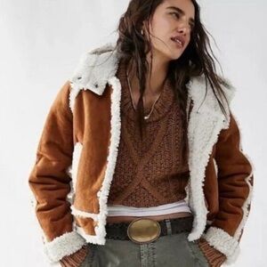NWT - Free People - We The Free Vegan Exchange Shearling Jacket Coat